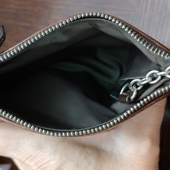 Dooney & Bourke logo canvas keychain change purse/wallet with zip top 4" x 6" - Picture 4 of 5